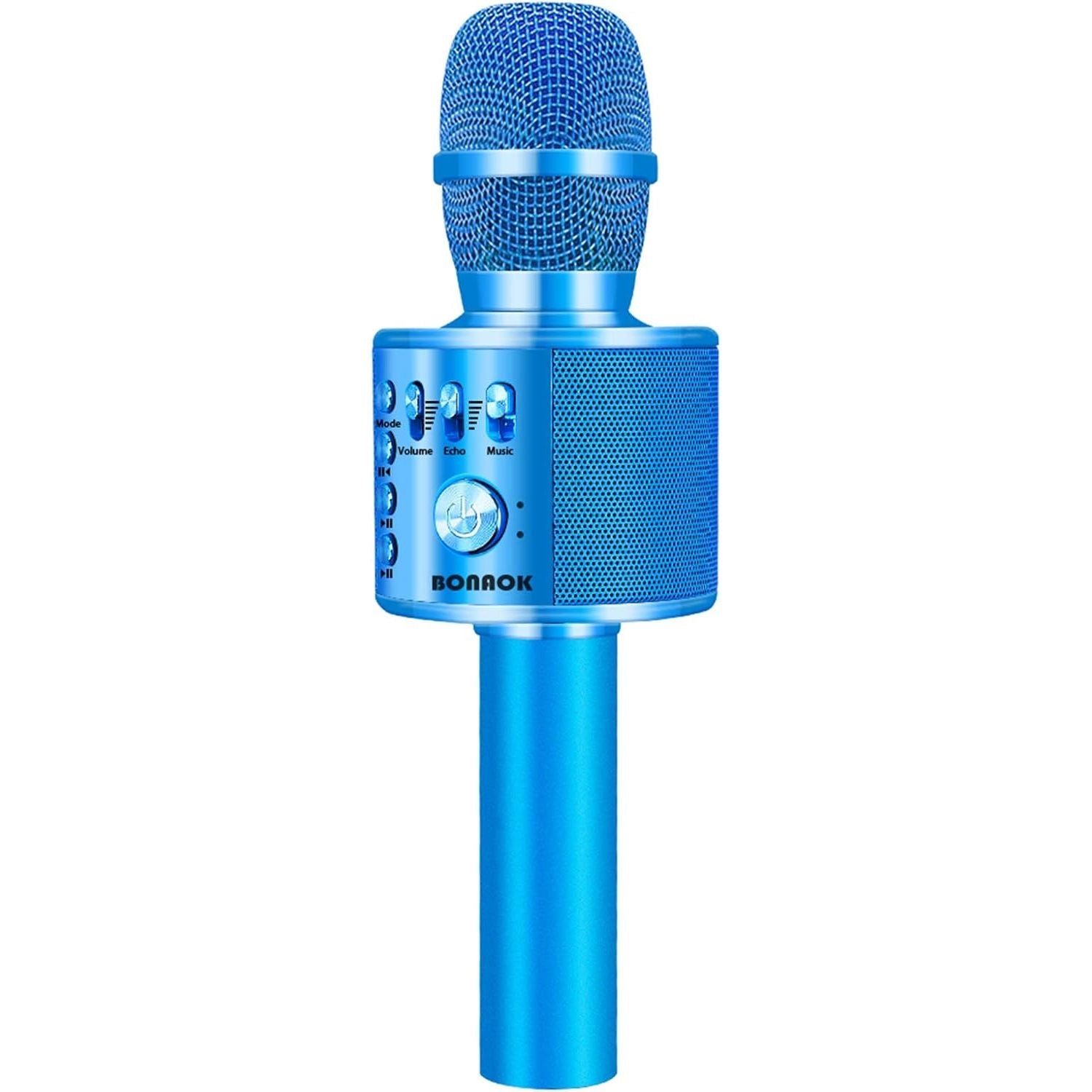 Buy now BONAOK Wireless Bluetooth Karaoke Microphone, 3-in-1 Portable Handheld Mic Speaker Machine for All Smartphones, Gifts to Girls Boys Kids Adults All Age Q37(Black Gold) Blue at indiglob india