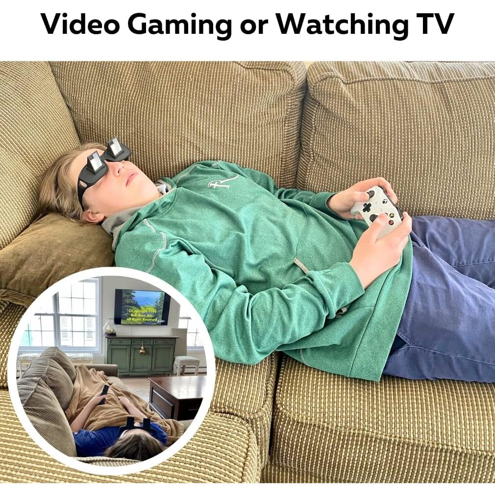 Buy now Evelots Laying Down Reading Glasses - Look Down Bed Readers - High Definition - Lazy Bed Prism Spectacles Horizontal Glasses - Read and Watch TV in Bed - Use Over Your Glasses at indiglob india