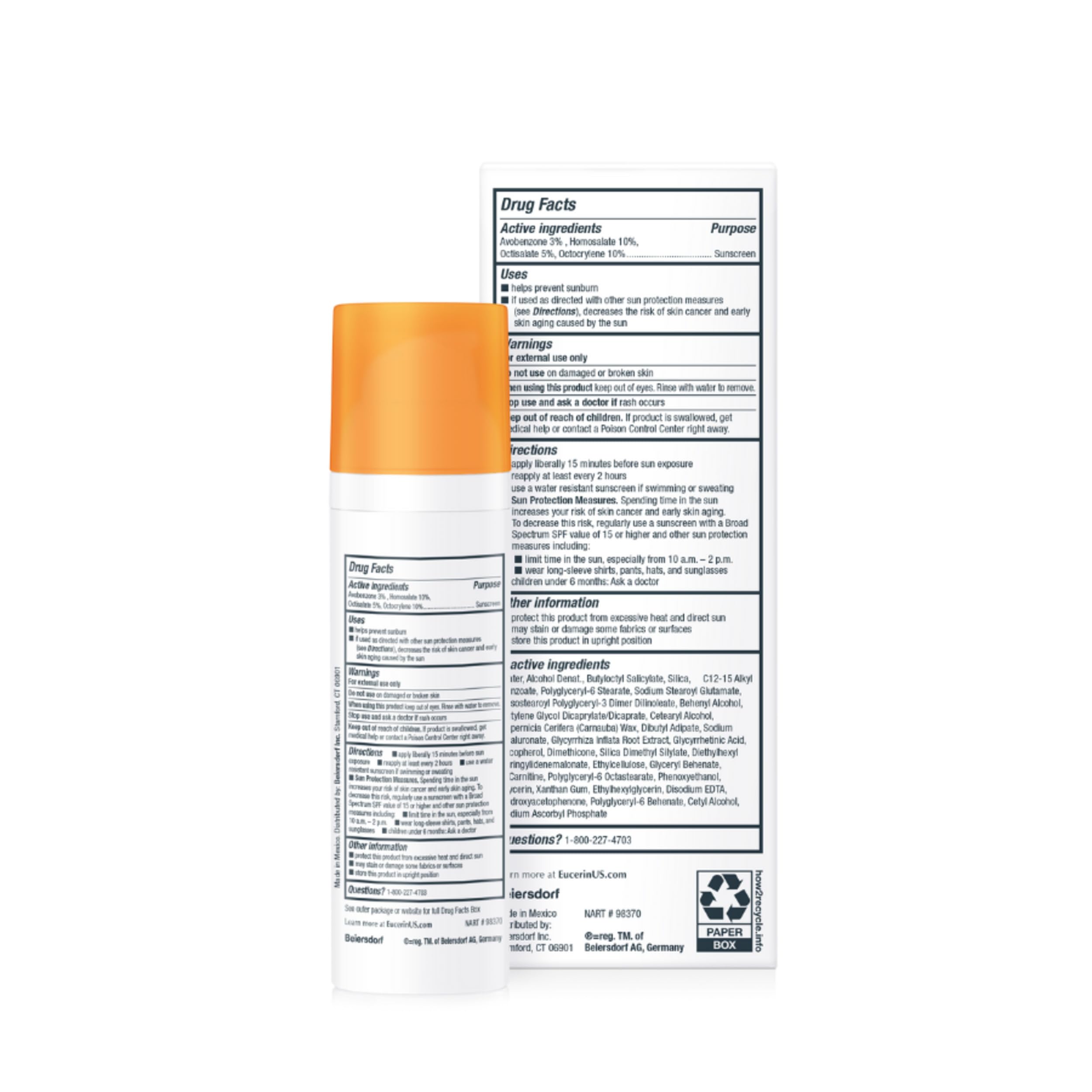 Eucerin Sun Age Defense Face Sunscreen Lotion SPF 50, 2.5 FL OZ | Face Sunscreen SPF 50 with Hyaluronic Acid for Age Defense, Invisible Finish, Hypoallergenic, Non-Comedogenic, Fragrance Free