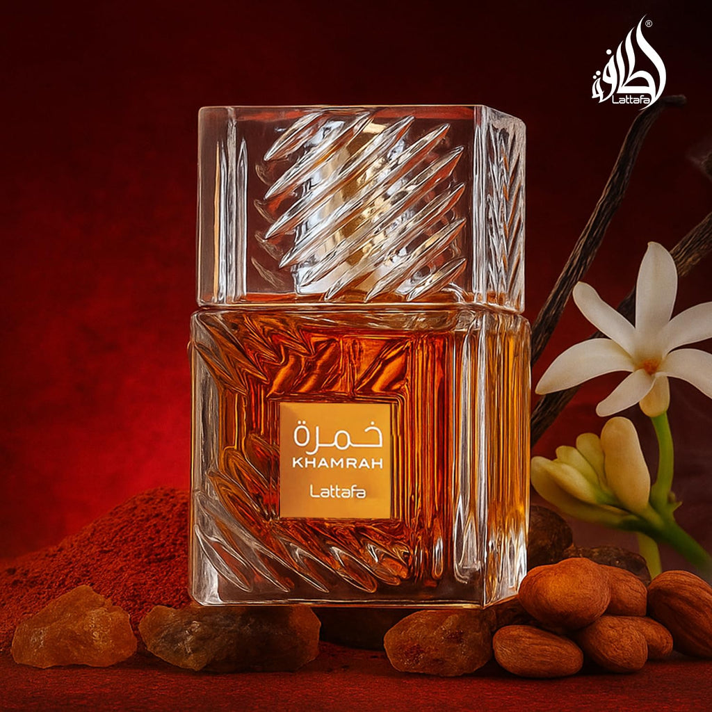 Buy now Lattafa Khamrah - Vanilla, Warm Spicy, Amber, Cinnamon - Eau de Parfum Long-Lasting Fragrance for Unisex, 3.40 Ounce / 100 ml at indiglob india