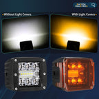 Buy now 2PCS Pod Light Covers Amber 3 Inch LED Light Bar Cover Amber LED Pods 3x3 Square Work Lights Cube Covers Ditch Pods PC Lens Cover at indiglob india
