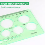 Tamaki Circle Template, Geometric Drawings Stencils, 2 Pack