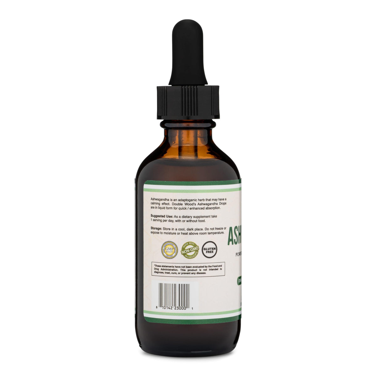 Ashwagandha Liquid Drops 1,200mg, Calm, Stress Relief + Sleep, 60 Servings
