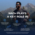 Liposomal NAD+ Supplement for Men – NAD Resveratrol Supplement with CoQ10, L-Carnitine, Ashwagandha, Maca & Zinc, Supports Energy, Focus, Stamina & Daily Men’s Vitality - 60 Capsules