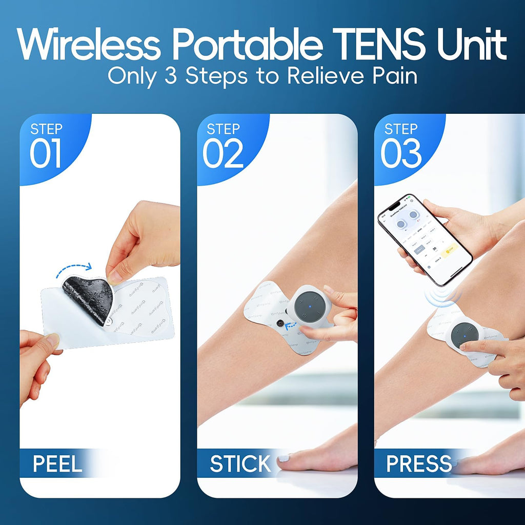 Comfytemp 30 Modes Wireless TENS Unit Muscle Stimulator for Pain Relief