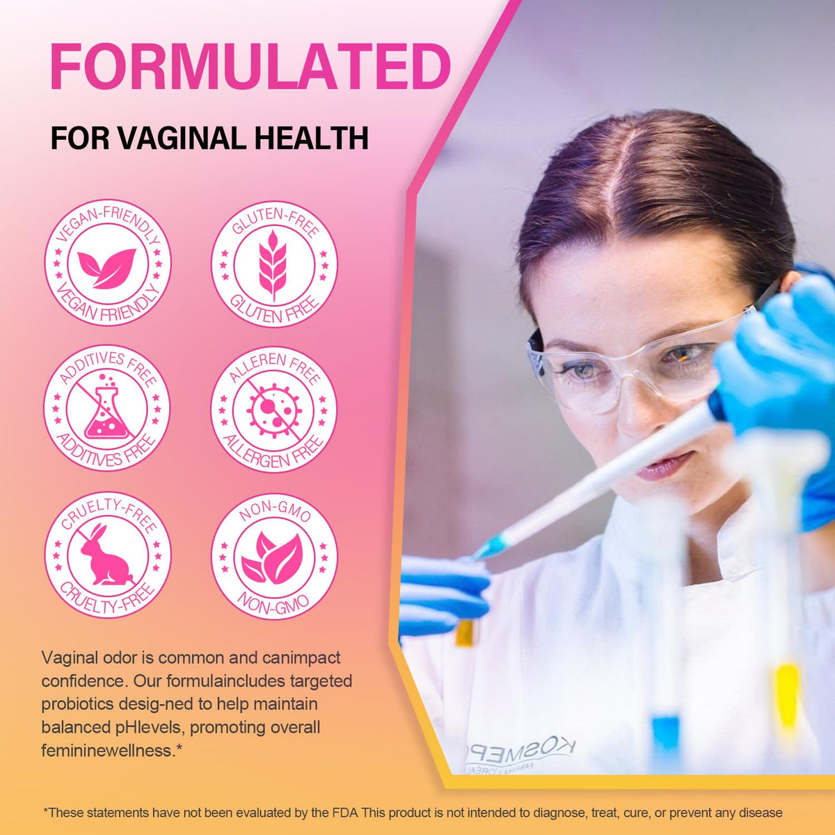 Suiyilary Feminine Probiotics Gummies for Women, Pineapple 60 Gummies