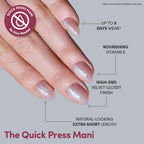Glamnetic Press On Nails- Quick Press No Glue Mani Extra Short Oval 30pc