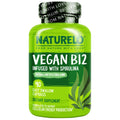 NATURELO Vegan B12 - Methylcobalamin, 90 Capsules | Organic Spirulina, Methyl B12 1000 mcg, Supports Healthy Mood, Energy, Heart & Eye Health, Vitamin B12 1000 mcg