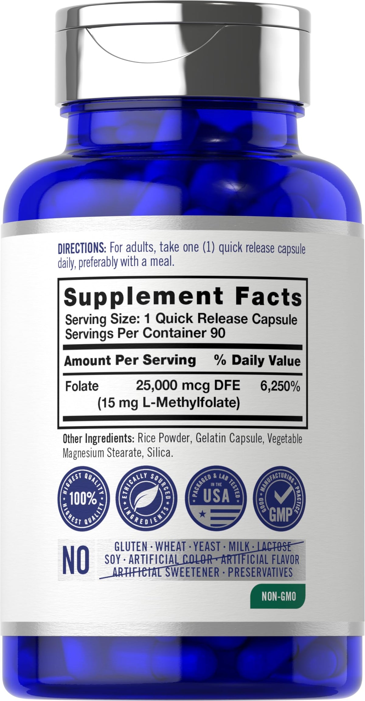 Carlyle L Methylfolate 15mg | 90 Capsules | Max Potency