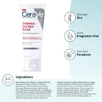 CeraVe Diabetics Dry Skin Moisturizing Cream, Urea Face & Body Lotion, 8oz | Fast-Absorbing Skin Care Formula with Ceramides and Antioxidants Provides 48-Hour Hydration To Soothe Diabetics' Dry Skin
