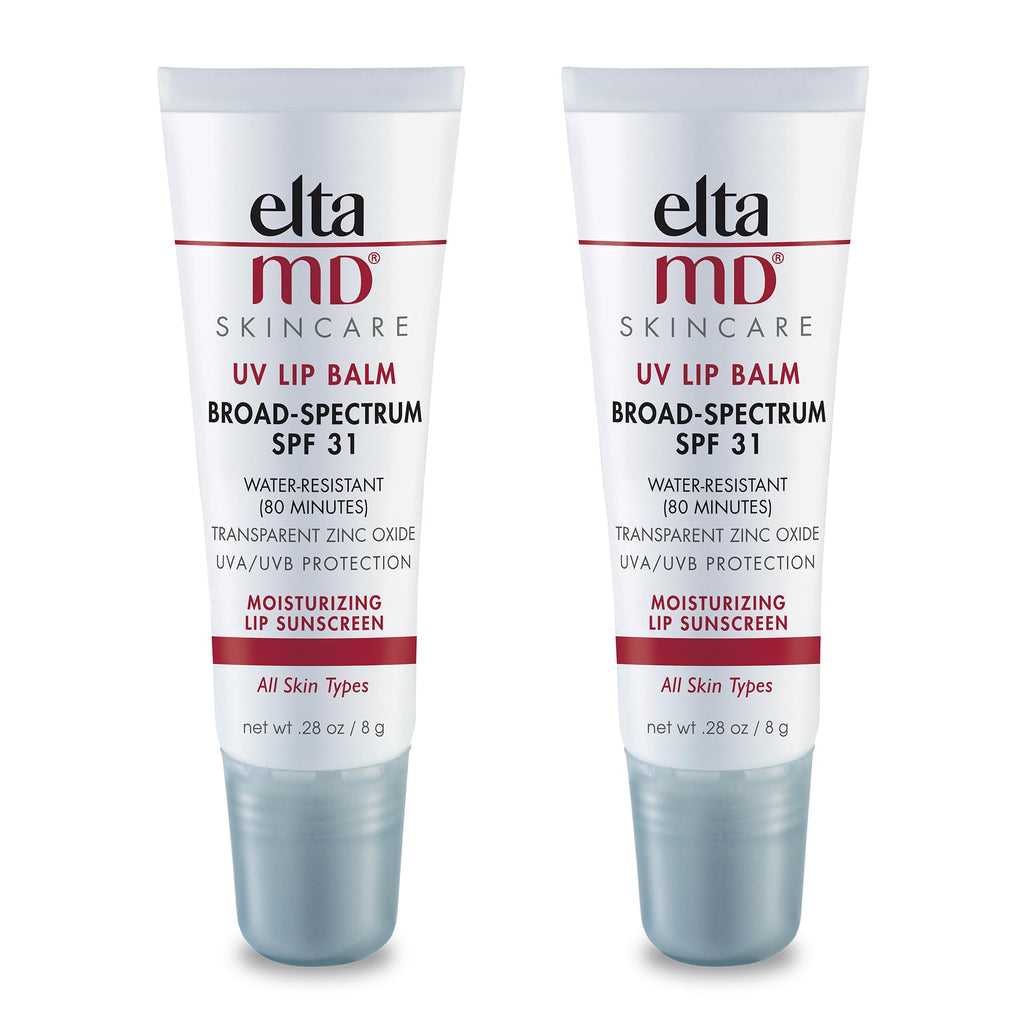 EltaMD UV Lip Balm Sunscreen, Transparent Zinc Oxide, SPF 30 | Restores Natural Softness and Hydrates, Protects Chapped, Dry, and Cracked Lips, Sheer Finish, Water Resistant Up to 80 Min.