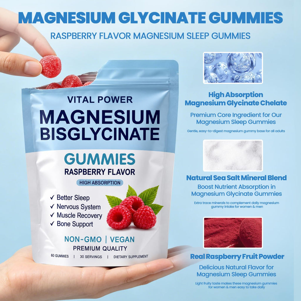 Magnesium Bisglycinate Gummies, 60 Gummies