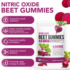 90 Chews Beet Root Gummies, Sugar Free | 8 in 1 Beet Root Extract with CoQ10, Grapeseed Extract 90 Chews for Antioxidant, Promoting Nitric Oxide, Energy Level Suport, with Vitamin B12, C
