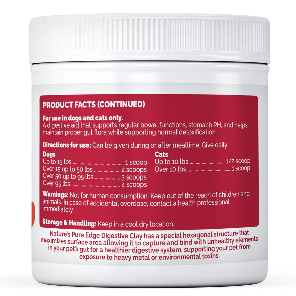 Clay Powder Anti Diarrhea for Dogs & Cats. Supports Gas Relief. Normalizes Gut PH in Dogs and Cats. Constipation Relief. Extra Large 7.40 oz.