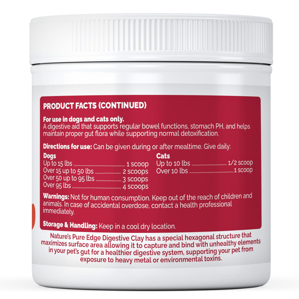 Clay Powder Anti Diarrhea for Dogs & Cats. Supports Gas Relief. Normalizes Gut PH in Dogs and Cats. Constipation Relief. Extra Large 7.40 oz.
