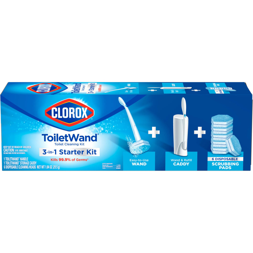 Buy now CLOROX ToiletWand Toilet Bowl Cleaner- Toilet Brush, Storage Caddy and 16 Disinfecting Refill Heads at indiglob india