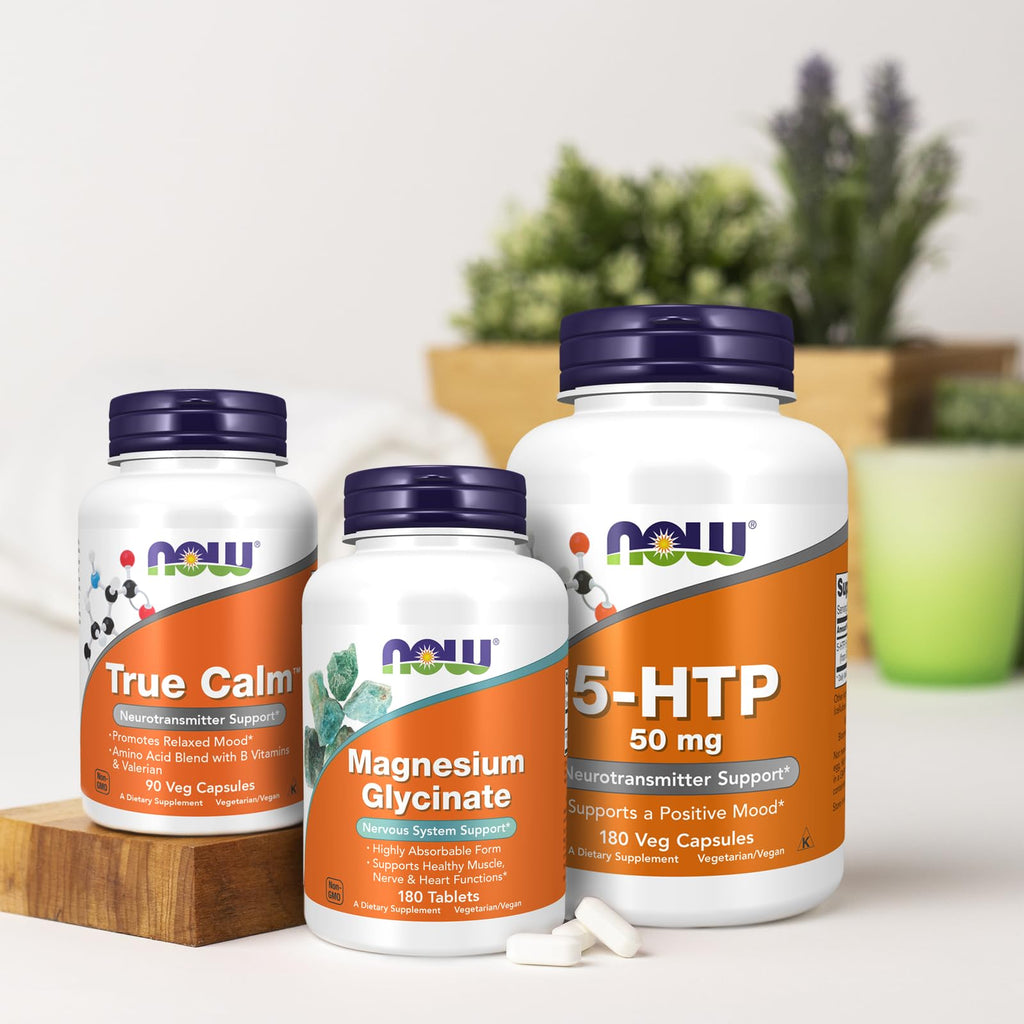 Buy now NOW Supplements, True Calm, with Magnesium, GABA, B Vitamins & More, 90 Veg Capsules at indiglob india
