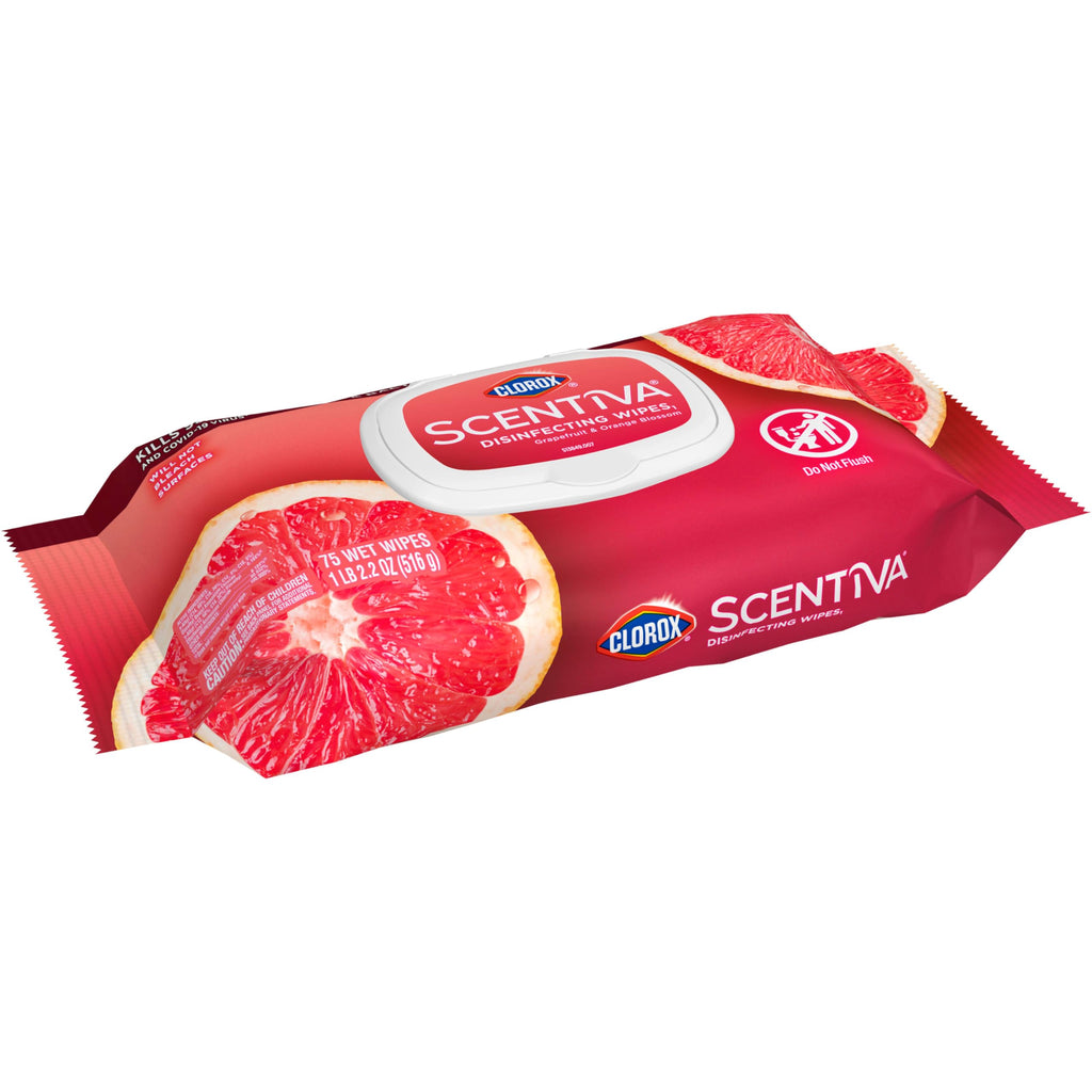 Buy now Clorox Scentiva Disinfecting Wipes, Grapefruit and Orange Blossom, 75 Ct., Pack of 3 (Pack May vary) at indiglob india