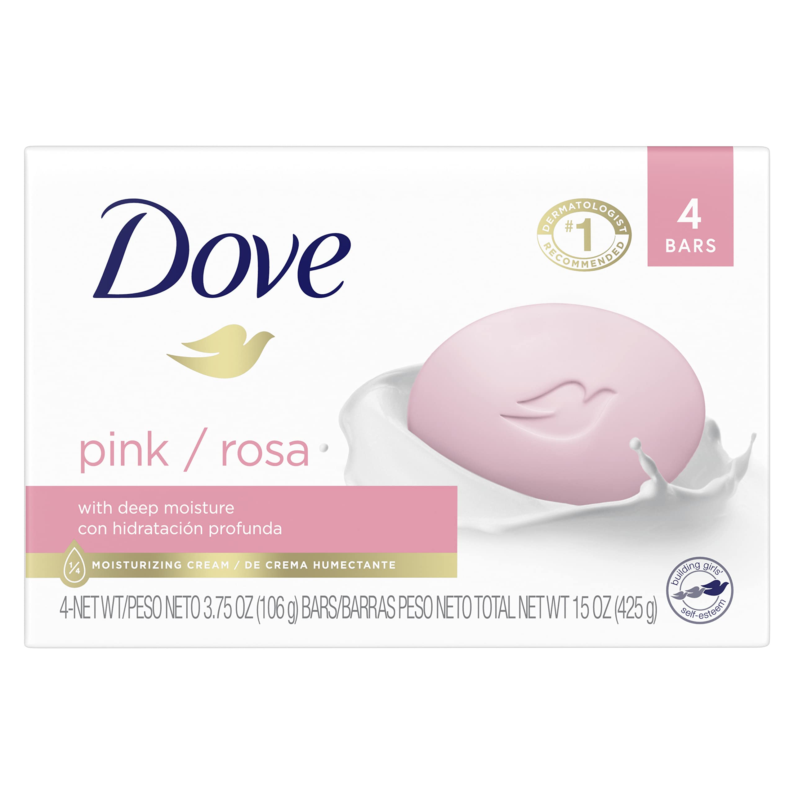 Buy now Dove Beauty Bar Soap Original 24 Count for Soft, Smooth Skin, with 1/4 Moisturizing Cream 3.75 oz 15 Ounce (Pack of 1) Pink at indiglob india