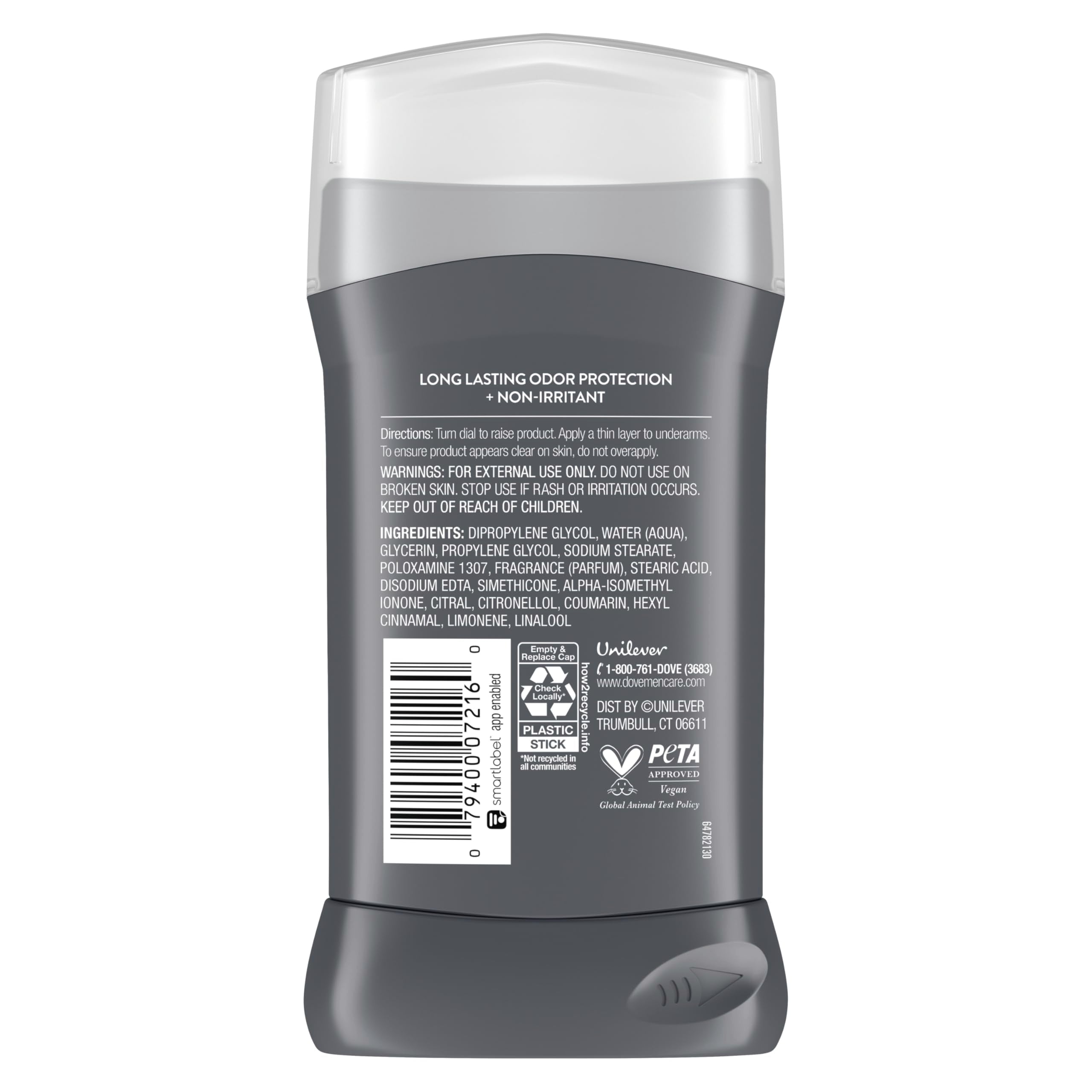 DOVE MEN + CARE Deodorant Stick for Men Clean Comfort, Pack of 4, 3 oz | Aluminum free deodorant provides 72-hour odor protection and skin care.