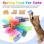 60 PCS 12 Colors Cat Spring Toys, Cat Spiral Springs for Indoor Cats