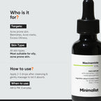 Buy now Minimalist Niacinamide 10% Face Serum for Acne Control & Oil Balancing with Zinc | Pore Minimizer for Face | Clears Acne Marks & Blemishes for Even Skin Tone | For Women & Men | 1 Fl Oz / 30 ml at indiglob india