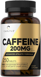Carlyle Caffeine Pills 200mg | 250 Tablets | Advanced Athlete Formula