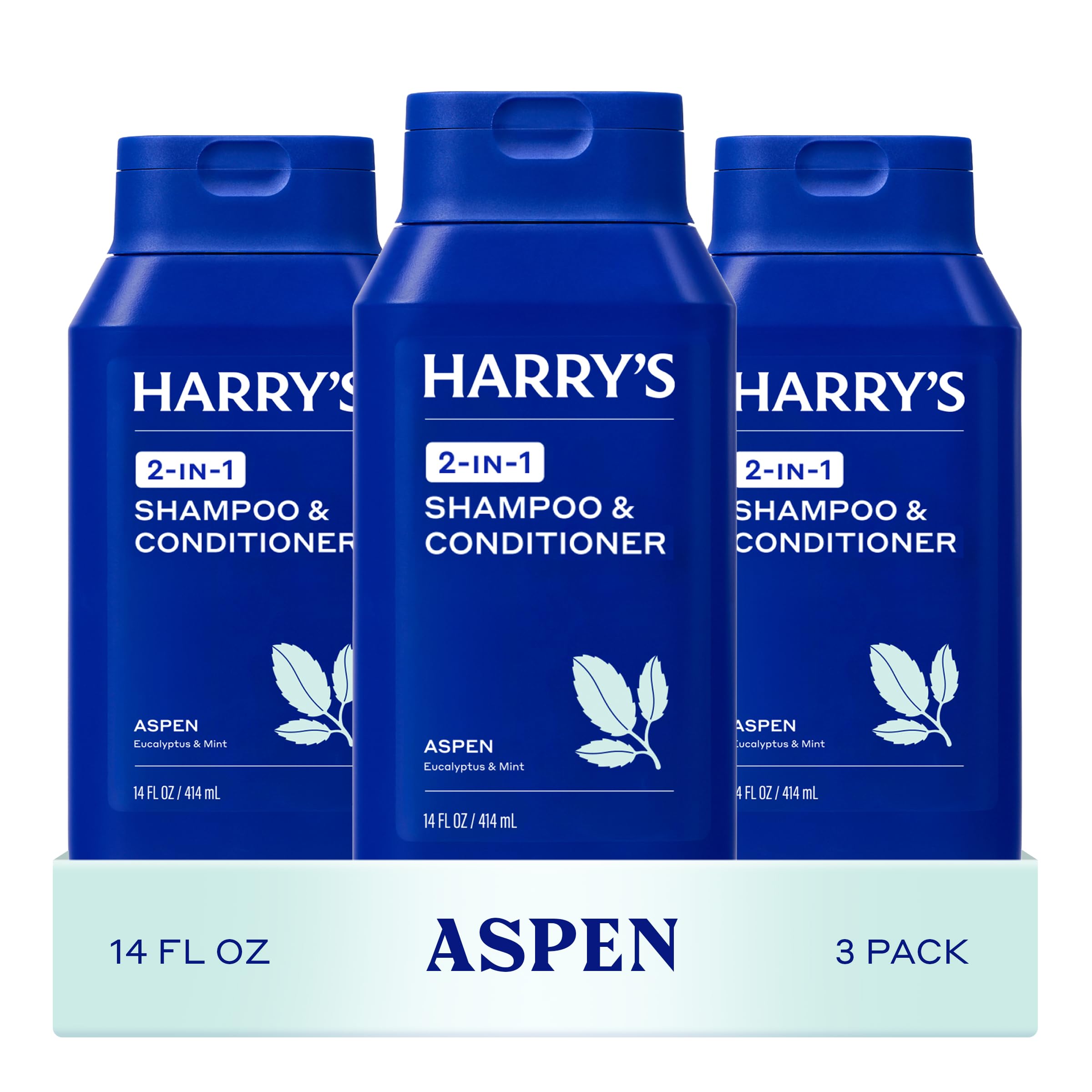 Harry's Anti-Dandruff Men's 2 in 1 Shampoo and Conditioner - 14 oz (3 Pack) | Extra-Strength - Made with 2% Pyrithione Zinc