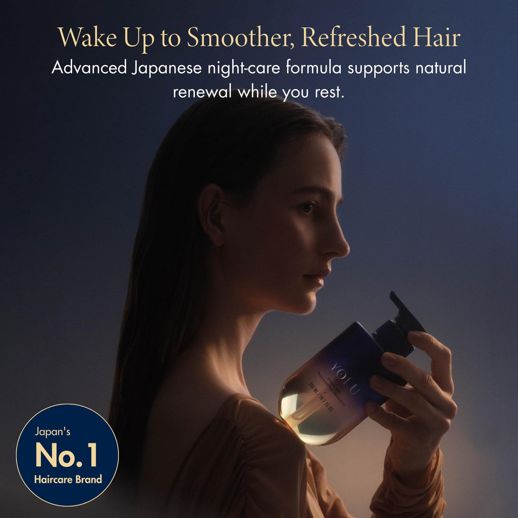 YOLU - Night Repair Shampoo and Conditioner Set - Japanese Hair Care for Damaged Hair - Sulfate Free, Frizz Control & Hydrating with Neroli & Jasmine Fragrance - 10.1 fl oz / 10.5 oz