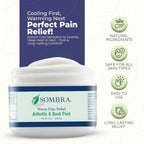 Buy now Sombra Warm Pain Relief Gel, Warm Relief for Arthritis and Chronic Pain Pre-Workout Muscle Rub Vegan Formula Free of Artificial Fragrances, Dyes, NSAIDs, Wax, Petroleum, Alcohol - 8oz Jar at indiglob india