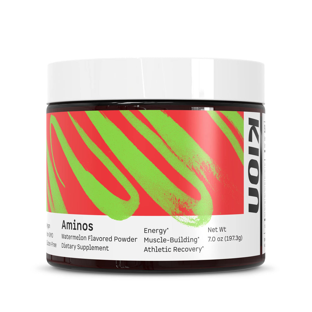 Kion Aminos Essential Amino Acids Powder, EAA & BCAA, Lean Muscle, Energy | All 9 aminos, caffeine-free, sugar-free, to curb cravings and support muscle with age, dieting, or GLP-1 use