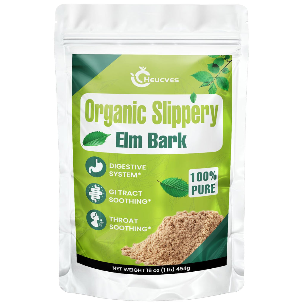 Slippery Elm, Slippery Elm Powder Organic, from Inner Bark (349 Serving)