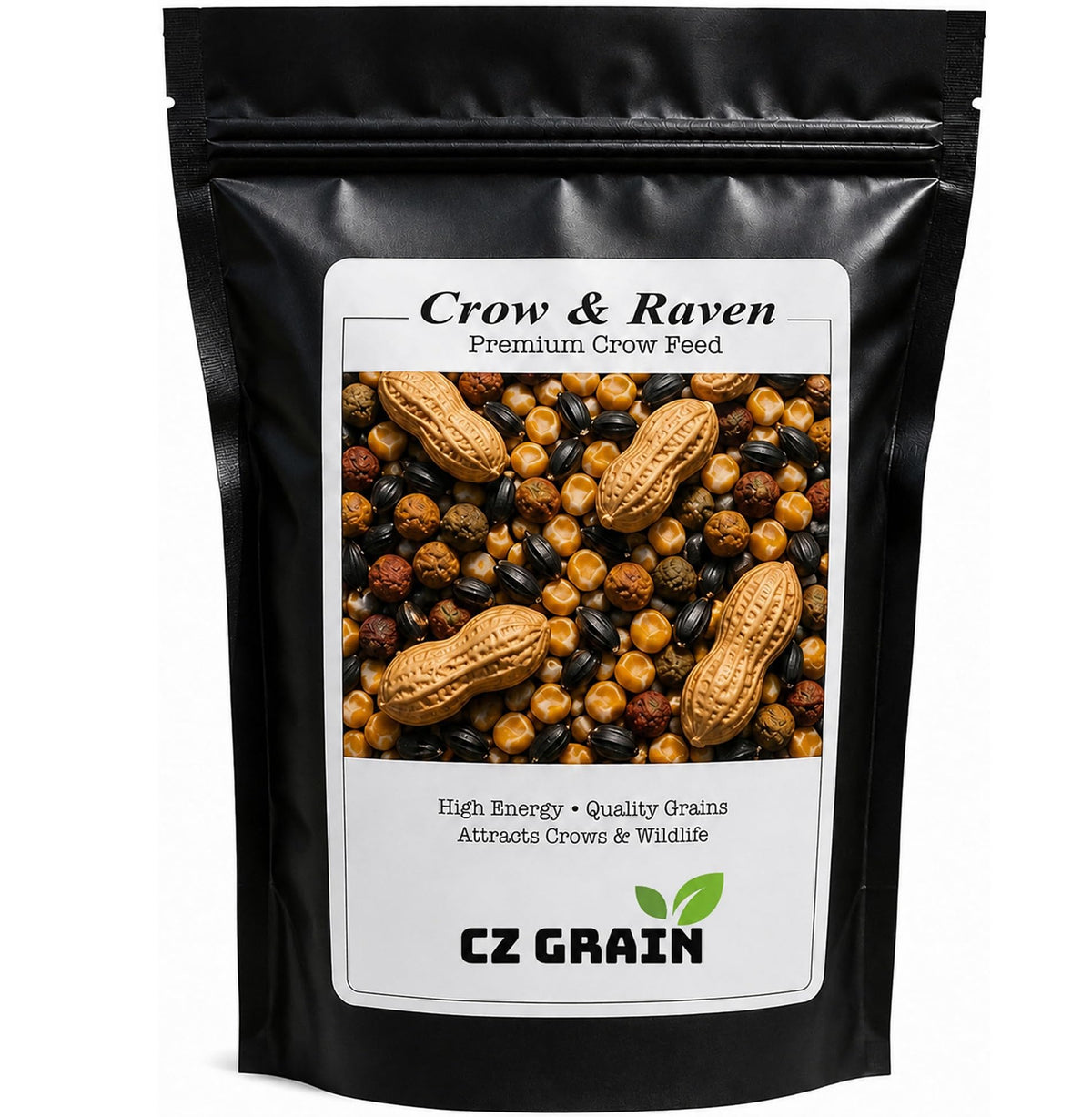 Crow Raven Feed Mix | Whole Peanuts Sunflower Cracked Corn Cat Food | 12 oz