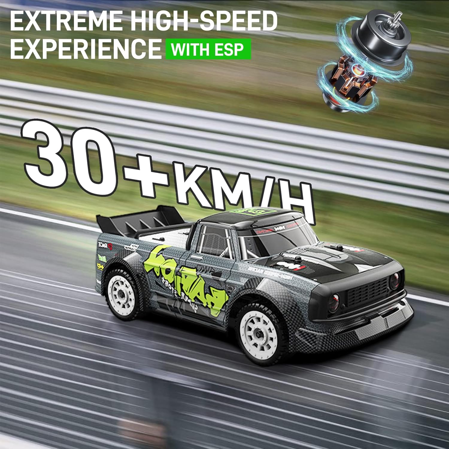 Buy now High Speed RC Drifting Car, 1:16 20MPH Remote Control Car for Drift and Race, ESP 2.4Ghz Proportional Throttle & Steering Control 4WD Racing Trucks with Led Lights for Adults and Kids at indiglob india