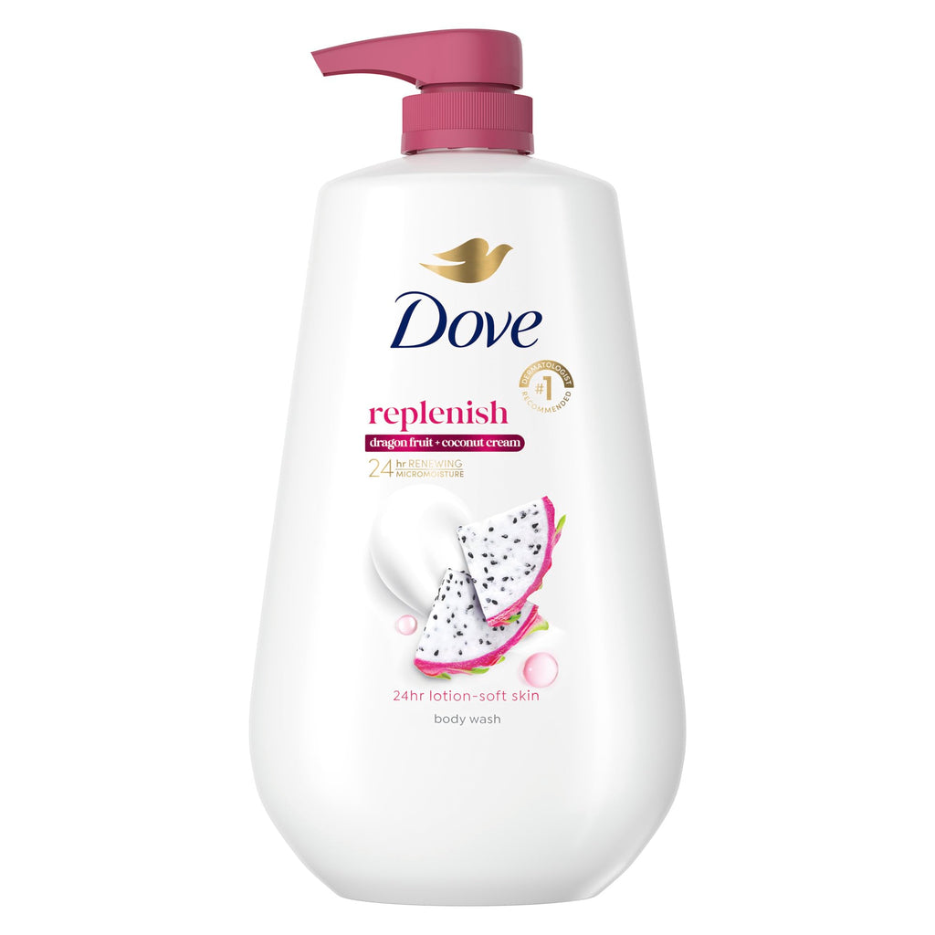 Dove Body Wash Cherry & Chia Milk 30.6 oz Pump, Sulfate Free | Dove Cherry & Chia Milk Body Wash hydrates skin with juicy cherry scent and MicroMoisture technology.