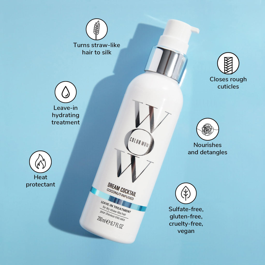 Buy now COLOR WOW Dream Cocktail Coconut Infused Leave-in Treatment â€“ Silky, Supple, Frizz-Free Hair | Blow Dry Boost + Heat Protectant at indiglob india