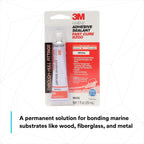Buy now 3M Marine Adhesive Sealant Fast Cure 5200 (05220) Permanent Bonding and Sealing for Boats and RVs Above and Below the Waterline Waterproof Repair, White, 3 fl oz Tube at indiglob india