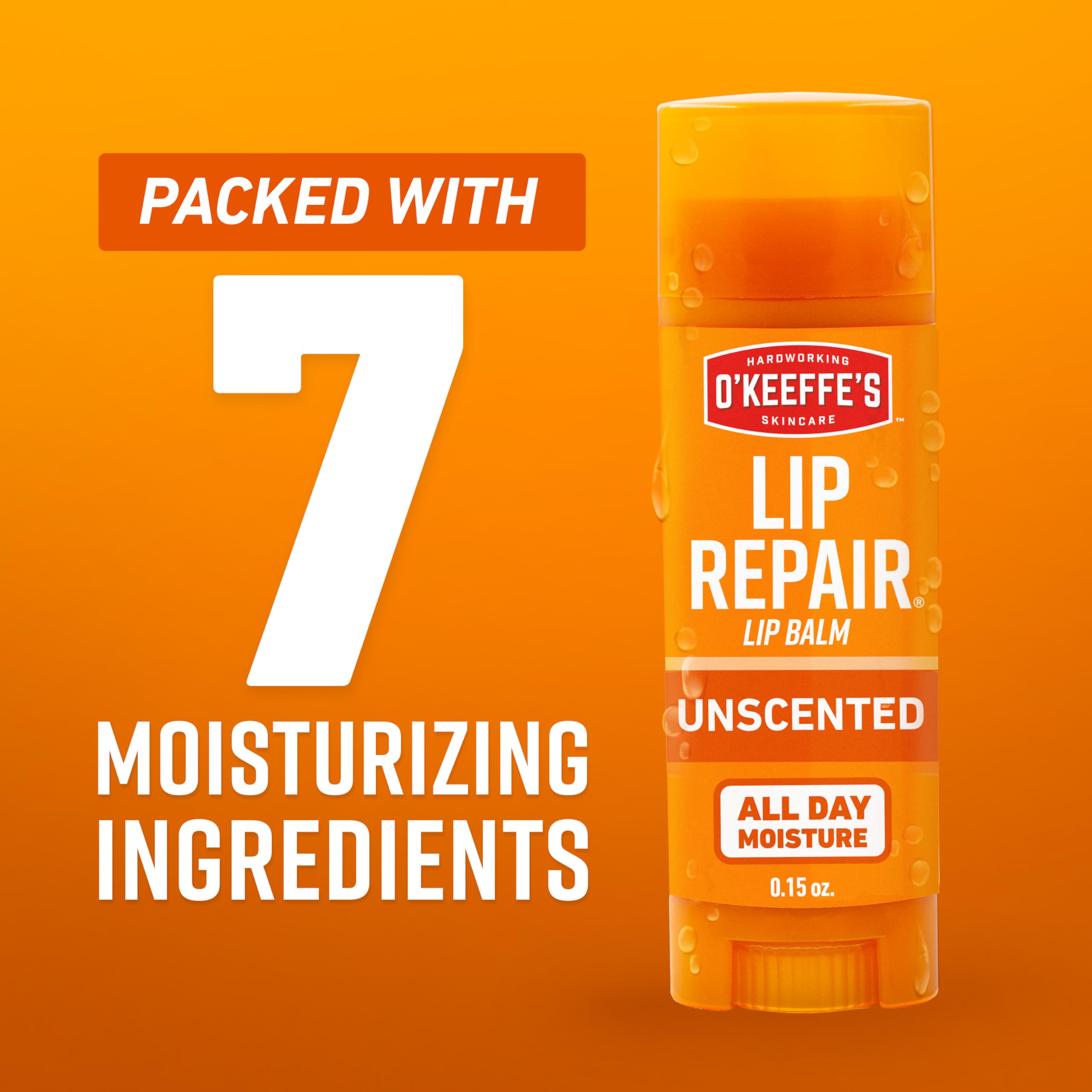 Buy now O'Keeffe's Lip Repair Unscented Lip Balm for Dry, Cracked Lips - Stick (3 Pack) - Moisturizer for Very Dry Lips at indiglob india
