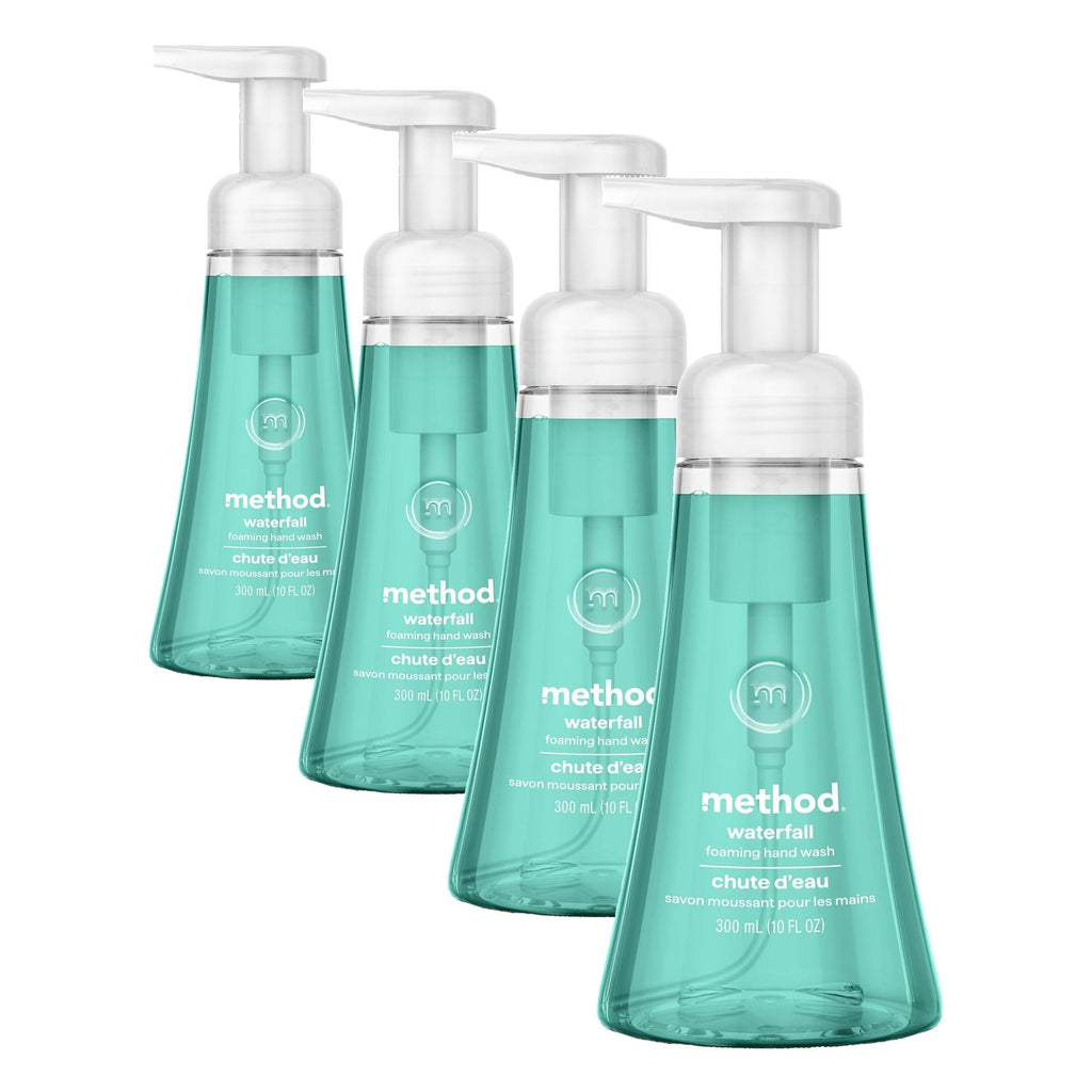Method Foaming Hand Soap, Waterfall, Paraben and Phthalate Free, 10 Fl Oz (Pack of 1) | Hydrates & Softens Skin, Designed for Gentle Everyday Cleansing, With Notes of Water Lily and Sandalwood