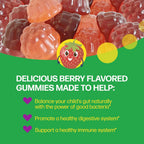Culturelle Kids Probiotic + Veggie Fiber Gummies, Ages 3+, Berry, 60 Count | From the #1 Pediatrician-Recommended Brand± Promotes Digestive Gut Health & Immune Support* for Children, with Vitamin C