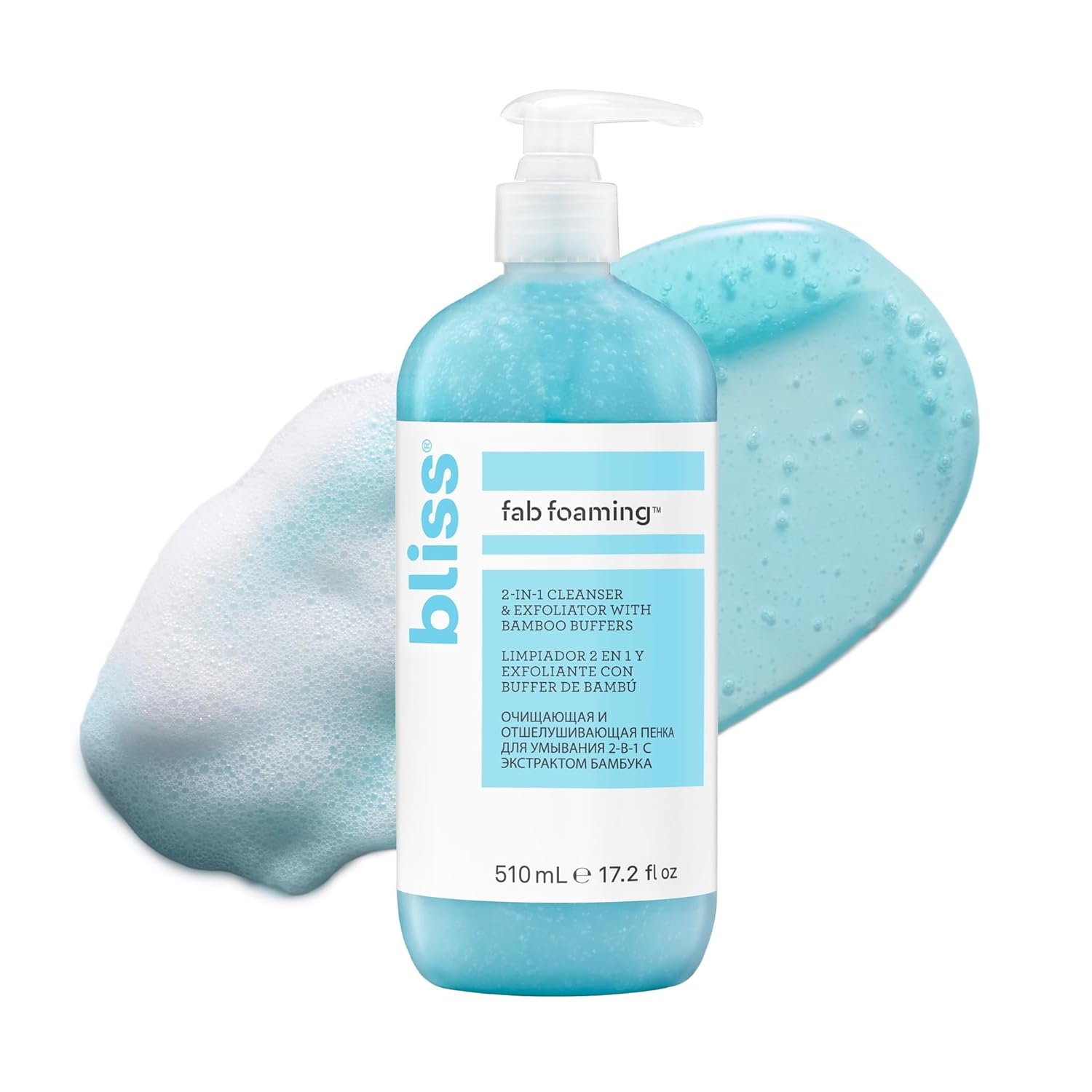 Buy now Bliss Fab Foaming 2-In-1 Cleanser and Exfoliator with Bamboo Buffers - 6.4 Fl Oz - Oil-Free Gel Face Wash - Makeup Remover - Vegan & Cruelty Free 2-in-1 Cleanser with Bamboo Buffers 17.2 Fl Oz at indiglob india