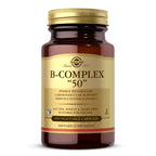 Solgar B-Complex 50", 250 Vegetable Capsules - Energy Metabolism | Cardiovascular Support, Nervous System Support - Non-GMO, Vegan, Gluten Free, Dairy Free, Kosher - 250 Servings