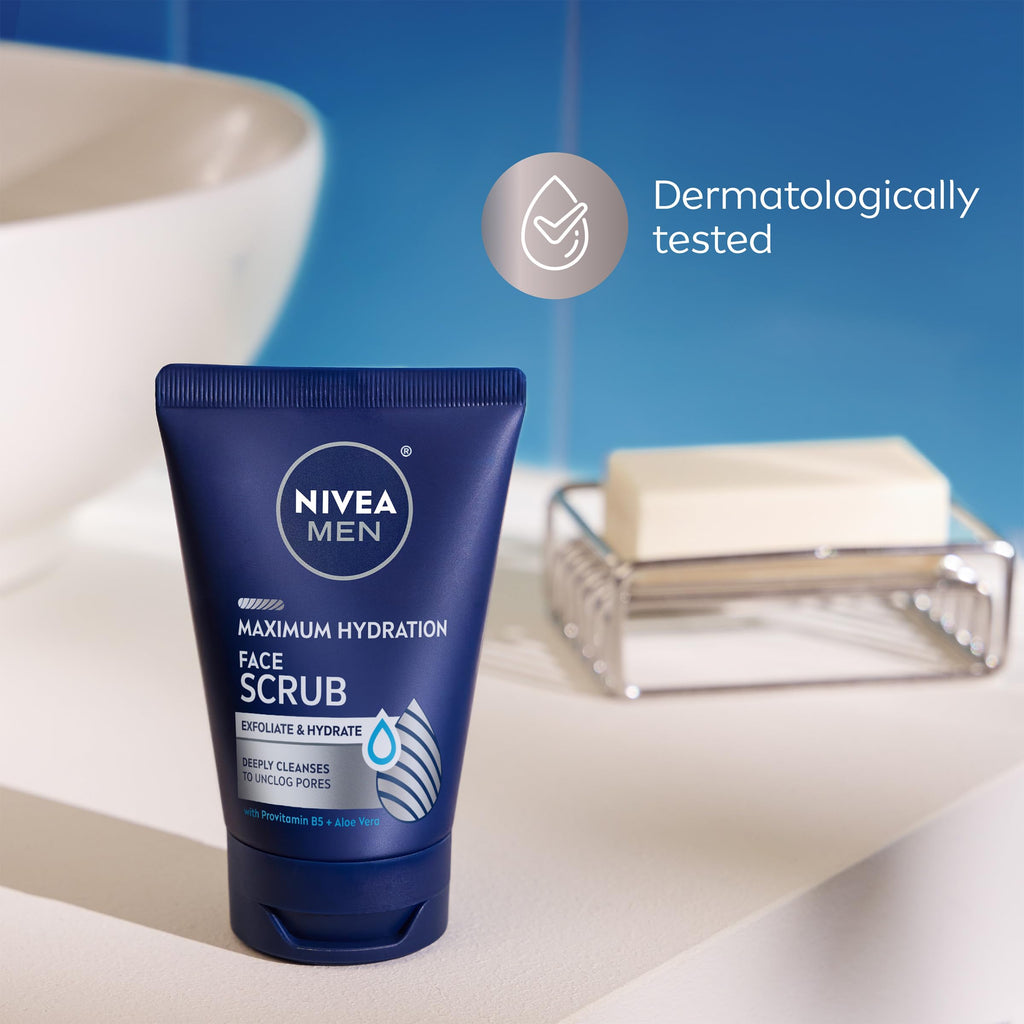 NIVEA MEN Maximum Hydration Face Scrub, Multipack, 3 x 4.4 OZ