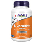 NOW Foods Supplements, L-Carnitine 1,000 mg, Purest Form, Amino Acid, Fitness Support*, 100 Tablets