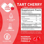 Tart Cherry Gummies, Uric Acid Flush Extract for Joints, 60ct | Uric Acid Crystal Flush for Joint Recovery Support, Chewable Tart Cherry Extract Antioxidant, Non-GMO, Gluten Free, Vegan