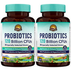 VITALITOWN Probiotics 120 Billion CFUs | 36 Strains, with Prebiotics & Digestive Enzymes for Men Women | Shelf Stable | Digestive Health & Immune Support | Vegan, Non-GMO | 30 Delayed Release Veg Caps