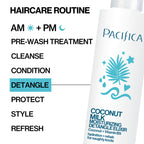 Pacifica Coconut Milk Hair Detangler Spray – Leave-In Conditioning Elixir for Tangle-Free Hair – Instantly Detangles Knots, Adds Shine & Moisture, Prevents Breakage & Frizz – Vegan & Cruelty-Free | Vegan