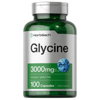 Horbäach Glycine 3000mg Supplement | 100 Powder Capsules | Non-GMO, Gluten Free