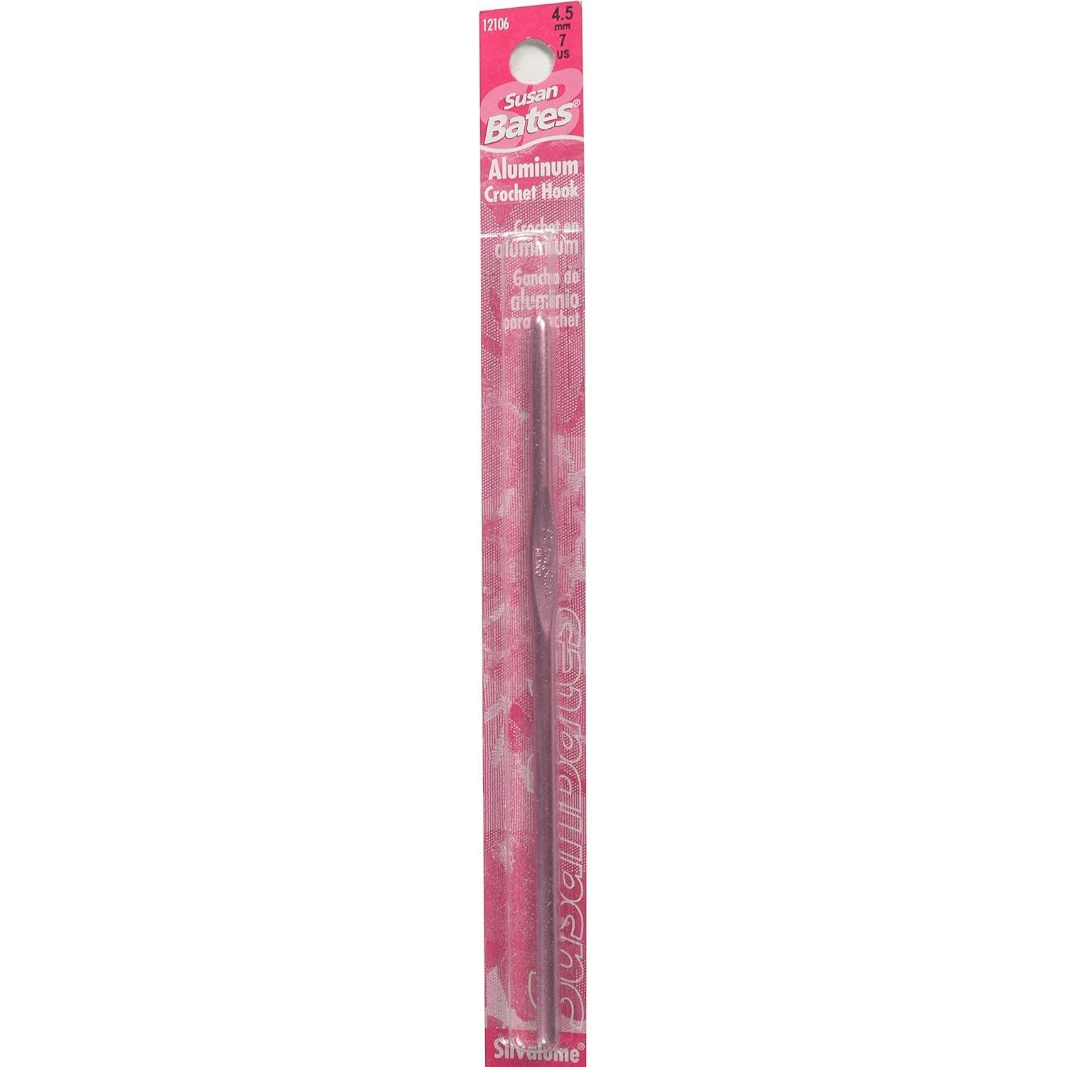 Buy now Susan Bates 5-1/2-Inch Silvalume Aluminum Crochet Hook, 5.5mm, Red at indiglob india