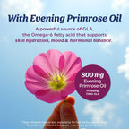 Fish Oil Omega 3 Supplements for Women, DHA + EPA, Heart Health Support | Hormone Balance & Skin Health Support, 600MG Omega3 + 800MG Evening Primrose Oil, Omega 3 Supplement for Women, 120 Softgels